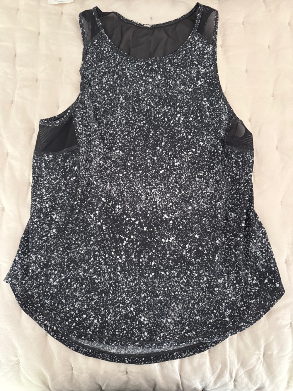 Black Speckled Lululemon Sleeveless Active Tank Top